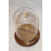 Campana in vetro  alta cm 11 con base in legno diametro cm 9 - immagine 2