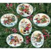 Kit 6 disegni, playful snowman ornaments, the gold collection - immagine 2