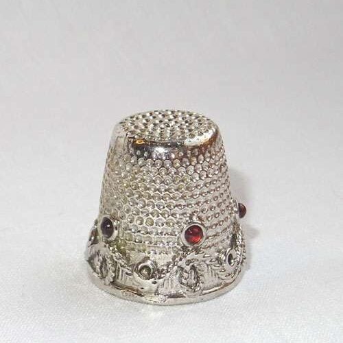 Ditale in argento con granati mm 17 by roberta dazzini