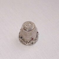 Ditale in argento con granati mm 17 by roberta dazzini