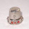 Ditale in argento con pietre rosse mm 16 by roberta dazzini