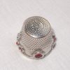 Ditale in argento con pietre rosse mm 16 by roberta dazzini - immagine 3