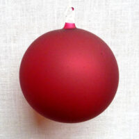 Pallina vetro satinato rosso