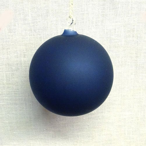 Pallina vetro satinato blu
