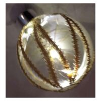 Pallina vetro trasparente mm 100,  con luce interna a led