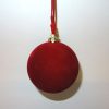 Pallina rivestita in vellutino rosso - immagine 2