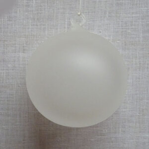 Pallina vetro trasparente mm 60 con gancio in alluminio