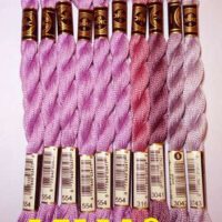 Perle' cotone tinta unita dmc n°5, gamma 10 pezzi lilla
