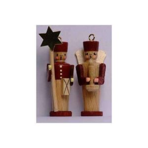 Bottoni decorativi stelle legno 6pz