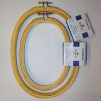 Telaio ovale in legno dmc, cm 24 o cm 20
