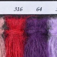 Mohair fleurdelise silke, gr 25/250 mt, ferri n°2,5/4,5, 22 colori
