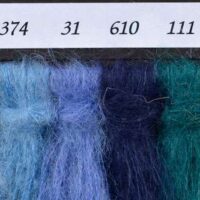 Mohair fleurdelise silke, gr 25/250 mt, ferri n°2,5/4,5, 22 colori