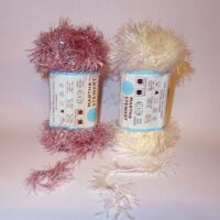 Glitter eyelash n°5  marta stewart gr 25/35 mt, ferri n°6,5,  rosaargento o biancomadreperla