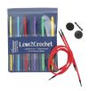 Denise love2crochet colori forti: kit 6 uncinetti per tunisi con cavo lungo o circolare dal 3,75 al 6,00