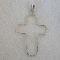 Croce mm 43 x 32,  struttura in argento 925
