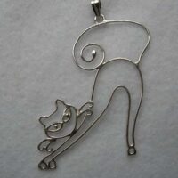 Gatto mm 40 x 50, struttura in argento 925