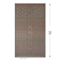 Sashiko pannello ricamabile cm 60 x 115, tortora