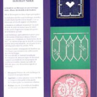 Brise-bises en broderie sur filet noue', gatelier christine