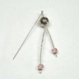 Segnaforbice con forbice e fiorellino rosa by roberta dazzini