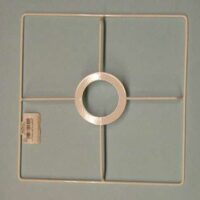 Supporto quadraro in  metallo per lampade cm 20