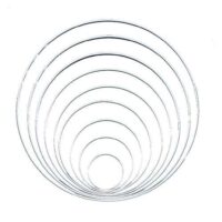 Anello metallo plasticato bianco da cm  8 a cm 50