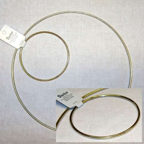 Sum42 Anello in metallo dorato, diametro cm 10 oppure cm 25, spessore mm 3,6
