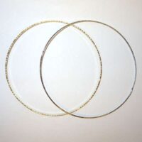 Anello in metallo, diametro cm 10, spessore mm 1,2 colore oro o argento