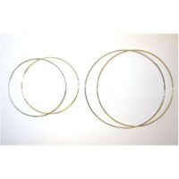 Anello in metallo, diametro cm 10, spessore mm 1,2 colore oro o argento