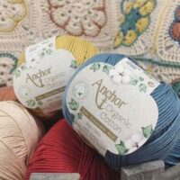 Anchor organic cotton/ 100% cotone naturale "anchor" certificato, gr 50 20 colori