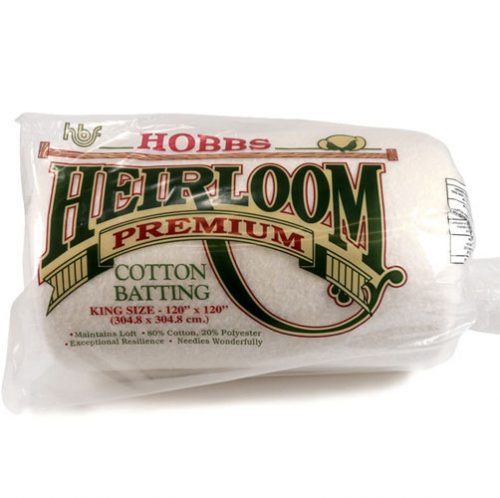 Imbottitura/batting, heirloom premium, 80% cotone-20% poliestere, pretagliato mt 3,05 x 3,05