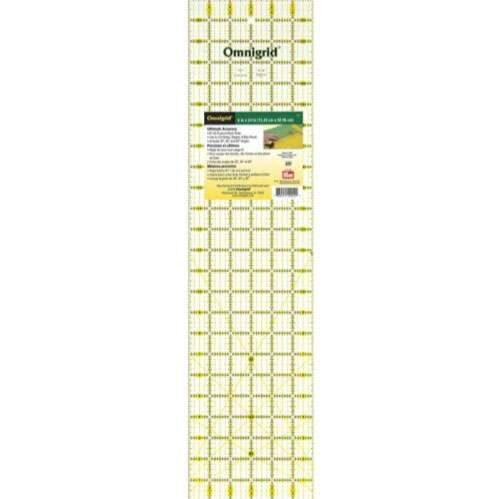 QUILT RULER 6"X24" INCH, REGOLO UNIVERSALE OMNIGRID R24, PRYM 611644