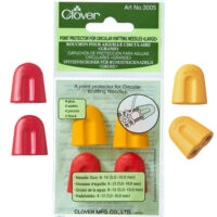 Accm305 Proteggi punte per ferri circolari - Clover 3005 (5-10 mm) morbidi e sicuri, pensati per i ferri circolari