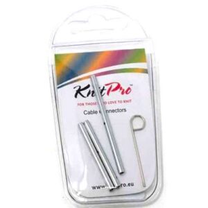 The mindful knitpro "warmth/calore",  punte in acciaio inox cm 10 e 3 cavi girevoli
