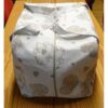 Borsa  portatombolo (cantu 50) con  2 tasche ecru' con fantasia a cuori by laboratorio degli elfi - immagine 2