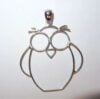 Gufo mm 40 x 40, struttura in argento 925 - immagine 2
