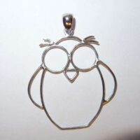 Gufo mm 40 x 40, struttura in argento 925