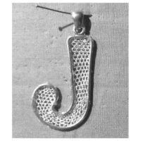 Lettera "j" struttura in argento 925  by roberta dazzini