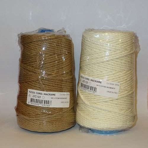 Cordone 100%cotone rigenerato mm 4/mt 130 vari colori made in italy