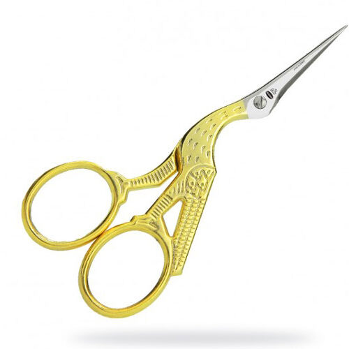 For163 Premax Forbice da ricamo Cicogna dorata cm 11,5 – Made in Italy