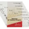 Quilt ruler multi size 60° diamond template, sew easy - immagine 2