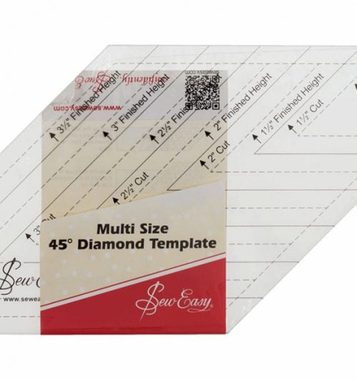 Quilt ruler multi size 45° diamond template, sew easy - immagine 2
