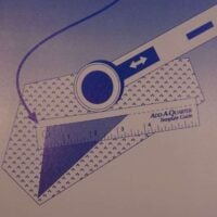 Quilt ruler " add a quarter " 6" inch , limite cucitura da 1/4"