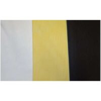 Voile di cotone pretagliato sotema nero o giallo cm 50 x 100