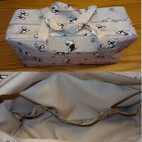 Borsa  portatombolo con  2 tasche "buldog", by laboratorio degli elfi