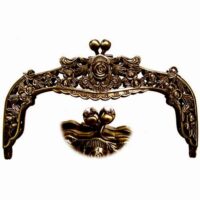 Chiusura per borsetta rosellina cm 16,5 oro brunito