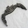 Chiusura per borsetta rosellina cm 16,5 argento brunito - immagine 2
