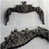 Chiusura per borsetta rosellina cm 16,5 argento brunito - immagine 3