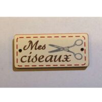 Charme/bottone decorativo "mes ciseaux" cm 3,0