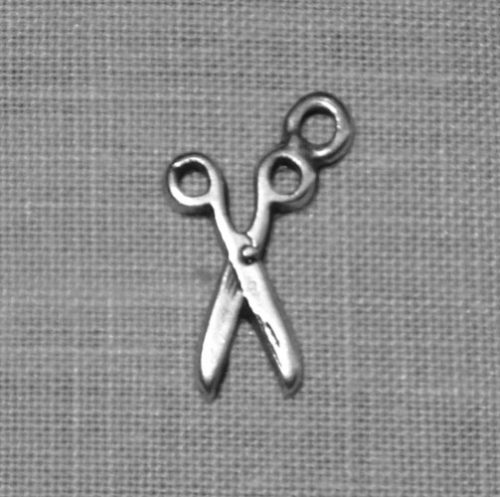 Charme in metallo ciondolo "forbici" cm 1,5 x 0,9 argento oppure oro - immagine 2