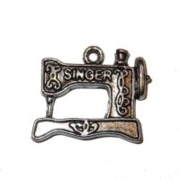 Charme in metallo ciondolo "macchina da cucire" cm 2,0 x 1,8 argento